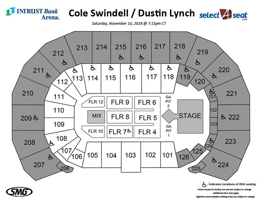 Seating Charts Events & Tickets INTRUST Bank Arena